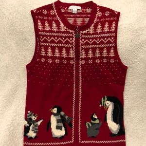 Charter Club Winter/ Holiday Vest -Size M